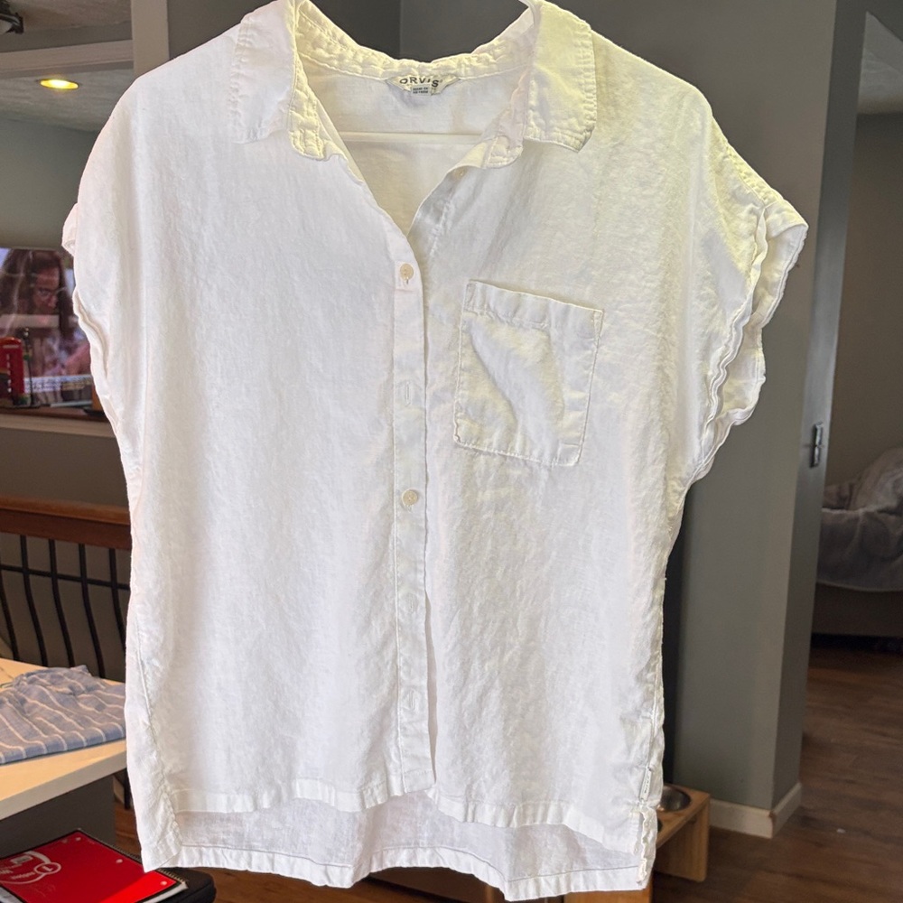 Orvis Women's White Button-Down Shirt
